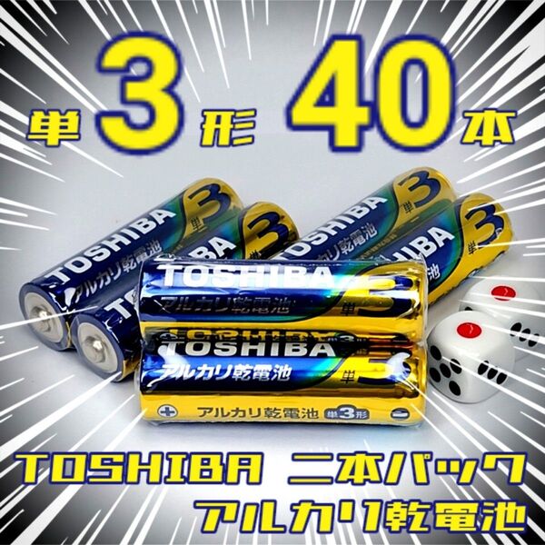 東芝アルカリ乾電池 単3/40本