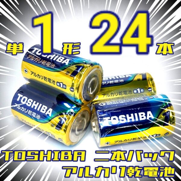 東芝アルカリ乾電池 単1/24本
