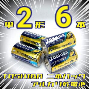 東芝アルカリ乾電池 単2/6本