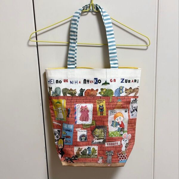 【レア品】マリーニ*モンティーニ キャンバス トートバッグ 猫 A4が入る マチ有りマリーニモンティーニ