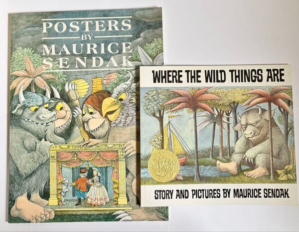 洋書2冊 Maurice Sendak 大判ポスターブック & かいじゅうたちのいるところ モーリス・センダック