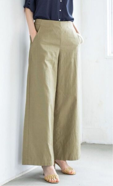 IENA イエナ コットンリネンオックスワイドパンツ タグ付き未使用