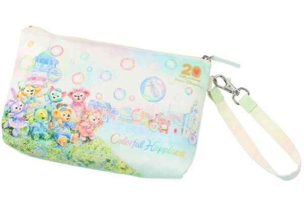【新品】東京ディズニーシー ダッフィー&フレンズ20周年カラフルハピネス おてふきキャリー