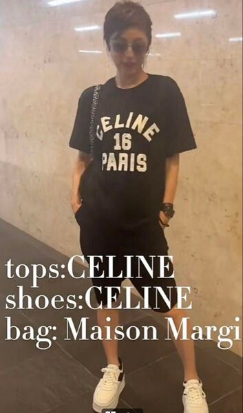 CELINE コットンルーズロゴTシャツ希少サイズブラックS新品未使用