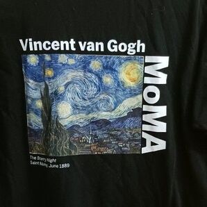 Lサイズ◆UNIQLO ユニクロ MoMA ゴッホ アートアイコンズ Tシャツ ◆ブラック