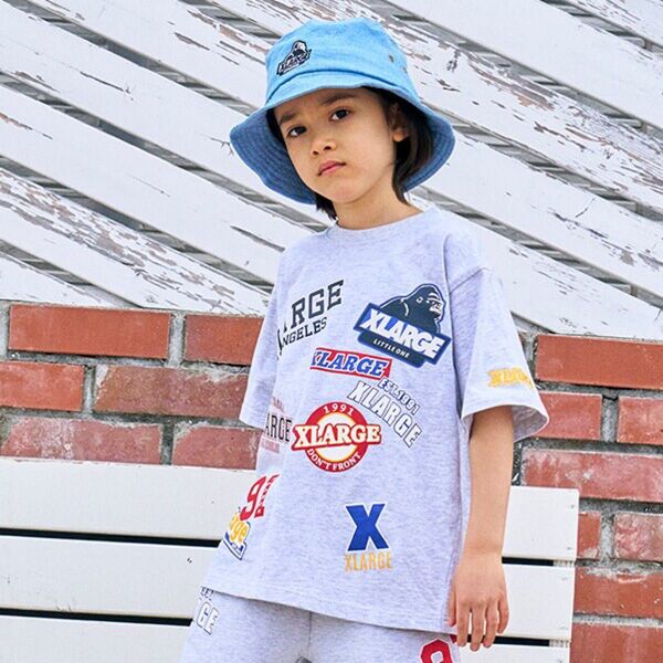 新品 XLARGE KIDSエクストララージ MIXロゴ半袖Tシャツ