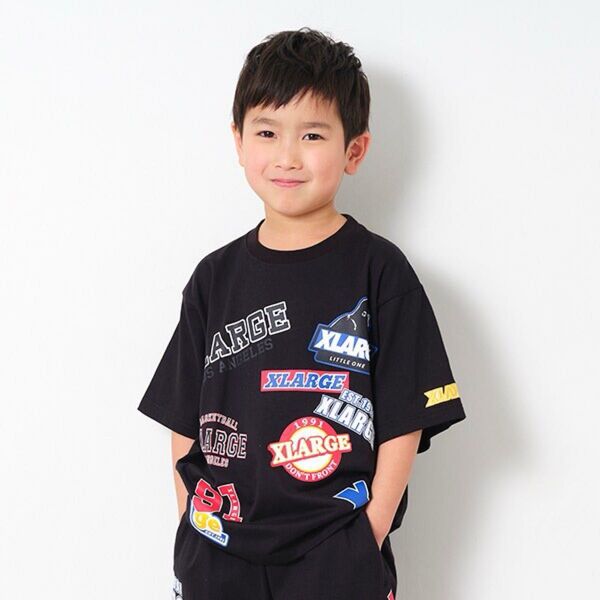 新品 XLARGE KIDSエクストララージ MIXロゴ半袖Tシャツ