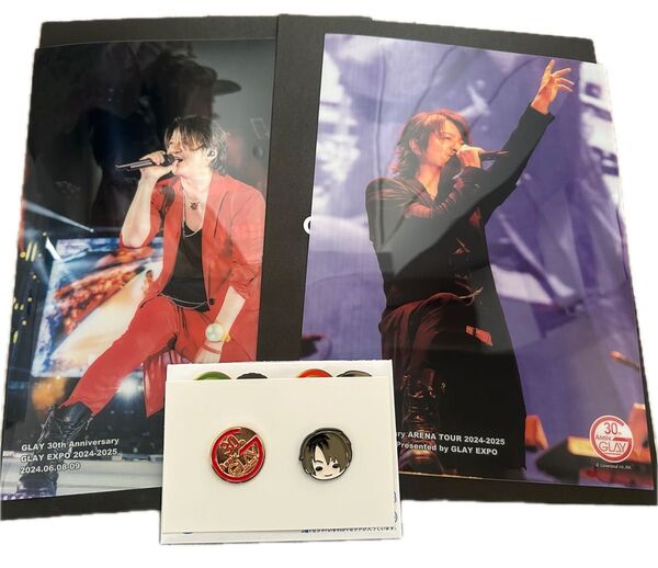 GLAY 30th Anniversary エンタメくじ vol.2 TERU クリアポスター ピンバッチ