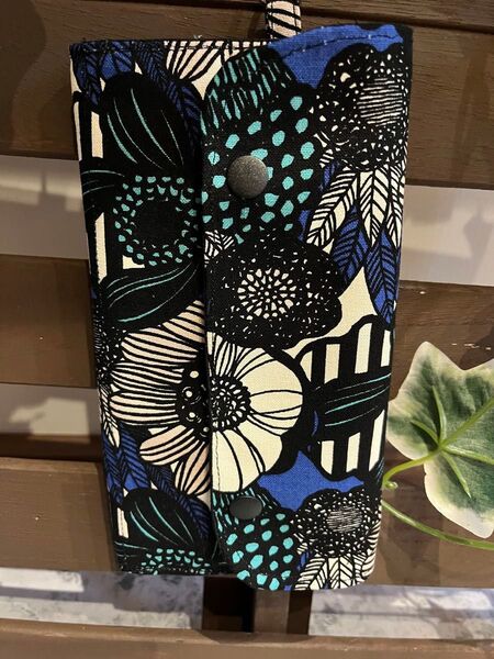 ハンドメイド 財布 ウォレット 北欧柄 ボタニカル フォレスト 花柄 う早この布 ミニマム