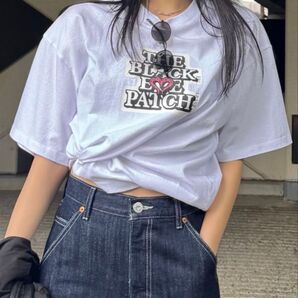 MOUSSY×BlackEyePatch BEP OG ラインストーン TEE白 マウジー ブラックアイパッチコラボTシャツ 新品