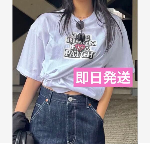 MOUSSY×BlackEyePatch BEP OG ラインストーン TEE白 マウジー ブラックアイパッチコラボTシャツ 新品