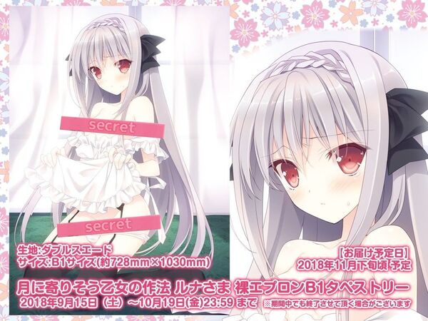 月に寄りそう乙女の作法 ルナ様 裸エプロンB1タペストリー 開封美品