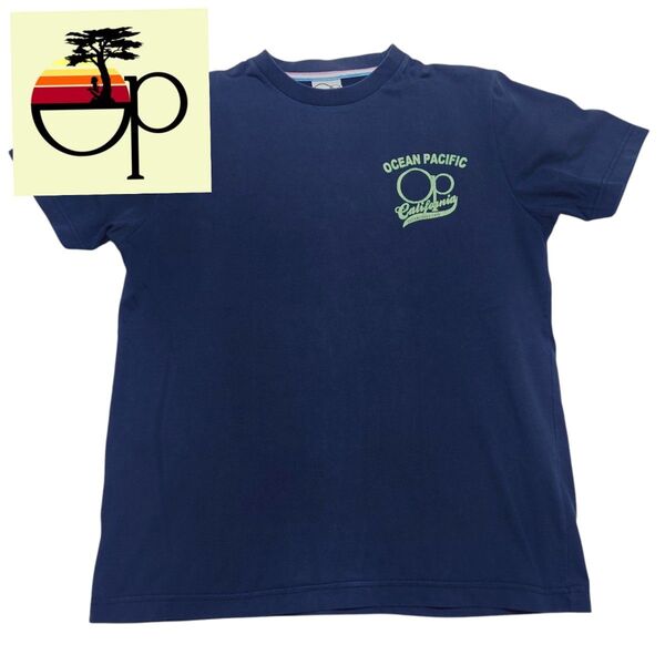 【Ocean Pacific 】Tシャツ バックプリント ロゴ ブラック M ブラック 半袖