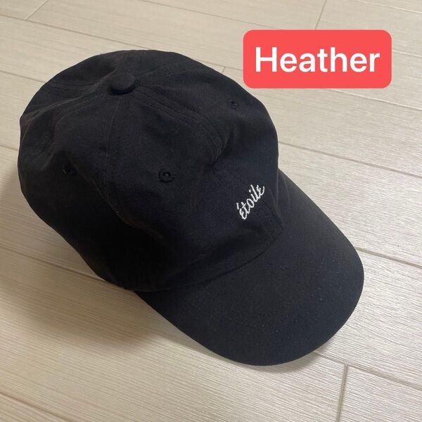 Heatherキャップ 帽子 CAP 刺繍 ブラック 黒 綿100ロゴ #JEANASIS