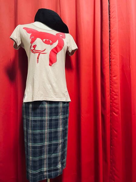 稀少VivienneWestwoodヴィヴィアンウエストウッドアングロイタリア製バンビオーブピンクTシャツカットソー