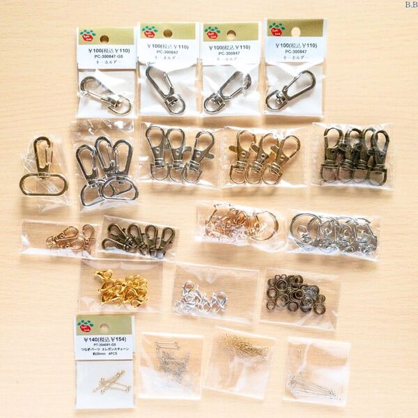 20点セット ハンドメイド キーホルダー 金具 つなぎパーツ ジョイントパーツ