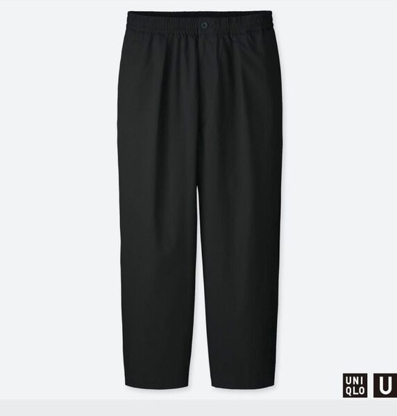 UNIQLO U ユニクロユー イージーワイドフィットテーパードパンツ メンズS 321-417912 黒