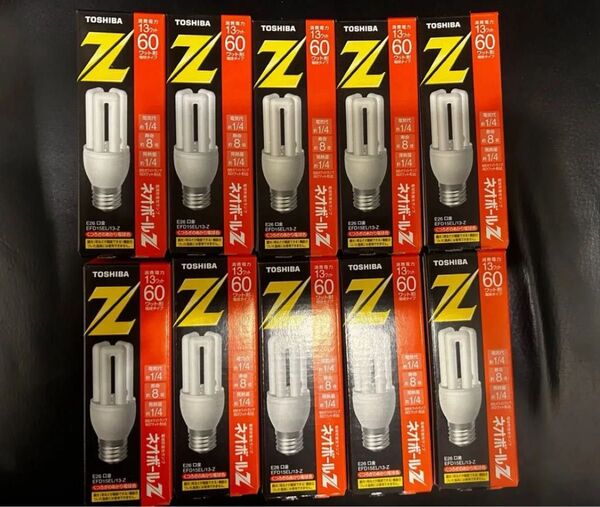 【10個セット】東芝 電球形蛍光灯 電球色 ネオボールZ EFD15EL/13-Z
