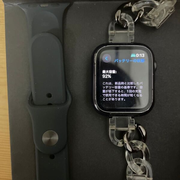 Apple Watch SE 44mm セルラーモデル クリアバンド付き