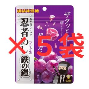 即日発送 新品未開封 忍者めし 鉄の鎧 グレープ味 5個セット