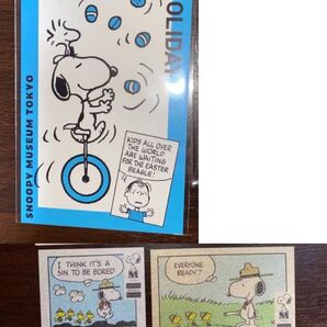 【スヌーピーミュージアム】カラーポストカードEaster スプリングステッカー(2枚)