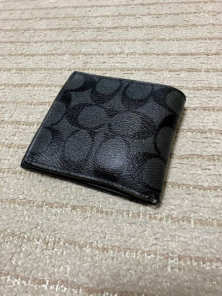 COACH 財布 二つ折り財布 ブラック 黒 コーチ