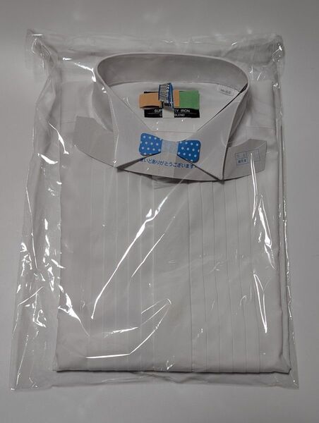 洋服の青山 定価5000円 クリーニング済 ウイングカラーシャツ 結婚式 パーティ 洋装 ドレス フォーマルシャツ 式典