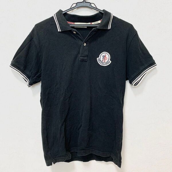 MONCLER モンクレール スリムフィット 半袖 ポロシャツ ブラック