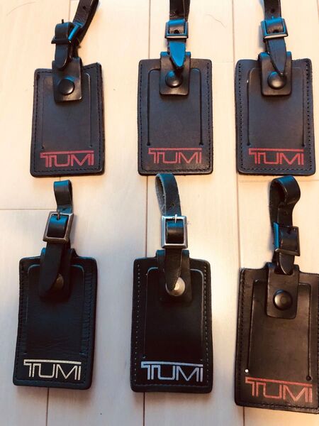 TUMI レザー名札 6個セット レア品2つ含む TUMI ラゲージタグ ネームタグ トゥミ レザー