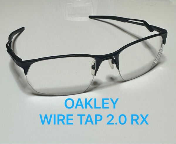 美品 OAKLEY オークリー WIRE TAP 2.0 RX メガネ OX5152-0356 Satin Light Steel