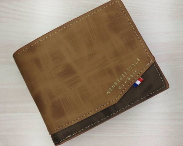 二つ折り財布 メンズ 財布 コンパクト 財布、小銭入れ、軽量*新品:当日発送