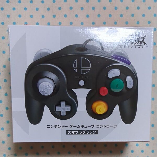 【新品未開封】ニンテンドー ゲームキューブ コントローラ スマブラブラック+ロゴデザイン マイクロファイバークロス