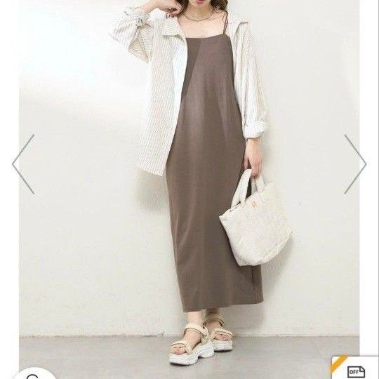 natural couture ロングワンピース ブラウン