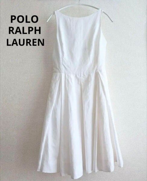 POLO RALPH LAUREN ポロラルフローレン フレアワンピース 膝丈 ノースリーブ ドレス