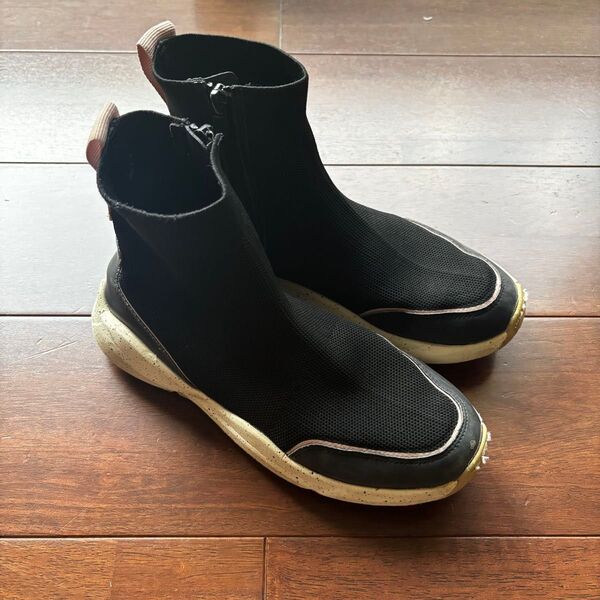 ZARA kids ザラキッズ メッシュ スリッポン スニーカー 黒 23.5 ショートブーツ ブーツ