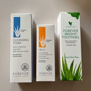 【3個セット】FOREVER クレンジングフォーム、ジェリー、歯磨き粉 未開封新品