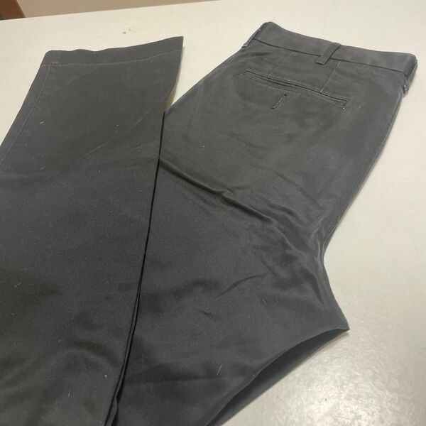 メンズ ブラックチノパンツ 黒 79cm