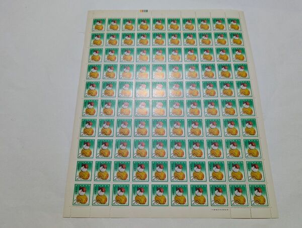 年賀切手 切手 100枚シート 1980発行 にわとり 1976年発行 竹へび コレクション整理品 未使用 美品