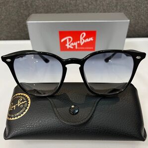 正規RayBanレイバンRB4258F 601/19 ブラック/ライトブルーグラデーション サングラス アジアンフィット ケース黒