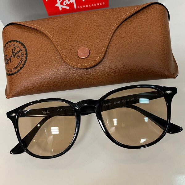 正規RayBanレイバン サングラスRB4259F 601/93 BLACK/BROWN(オレンジ系茶)アジアンフィット ケース茶