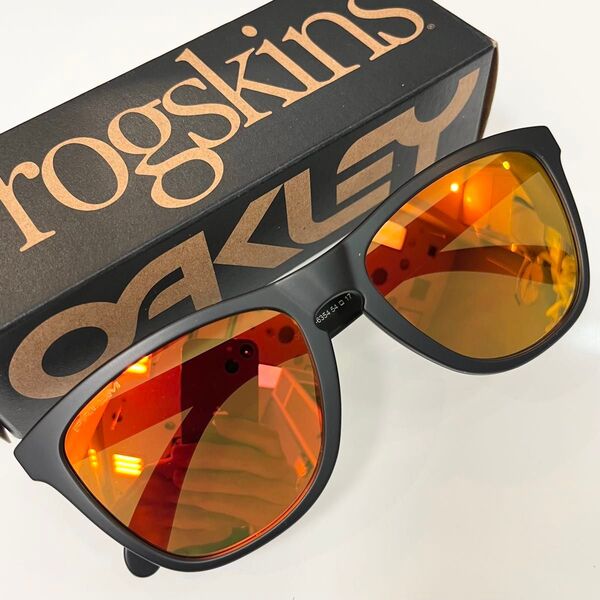 OAKLEY正規オークリーサングラス frogskinsフロッグスキン9245 63 Matte Black Prizm Ruby