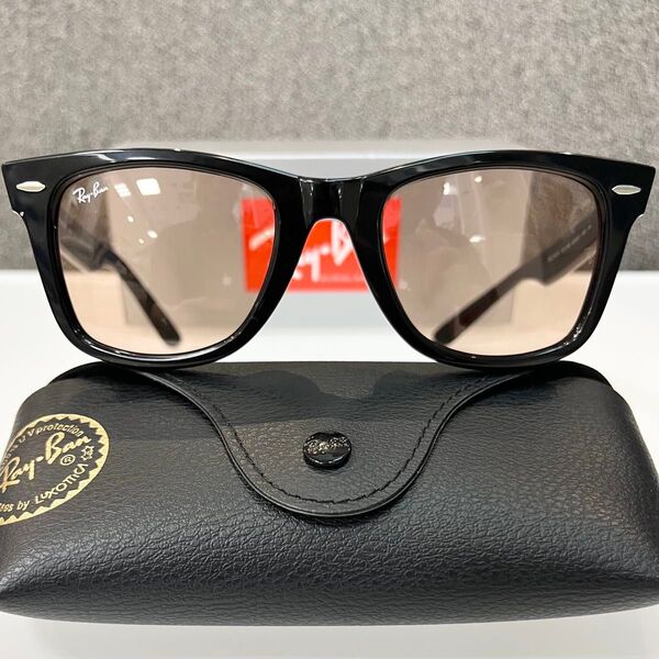 正規RayBan レイバン ウェイファーラー WAYFARER RB2140F601/4B ブラック/ピンク(オレンジ) ケース黒