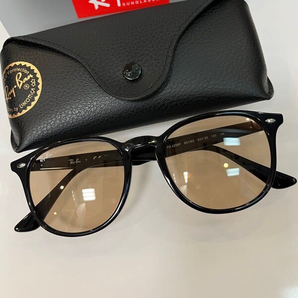 正規RayBanレイバン サングラスRB4259F 601/93 BLACK/BROWN(オレンジ系茶)アジアンフィット ケース黒