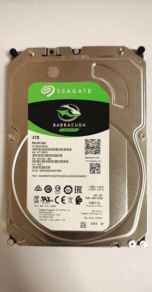 【使用時間469h】Seagate 3.5インチ 4TB HDD ST4000DM004