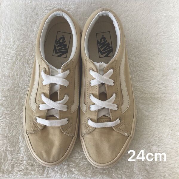 VANS ローカット スニーカー ベージュ 24cm