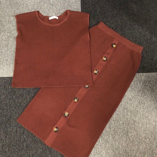 【美品】fifth ニット トップス ロングスカート セットアップ M