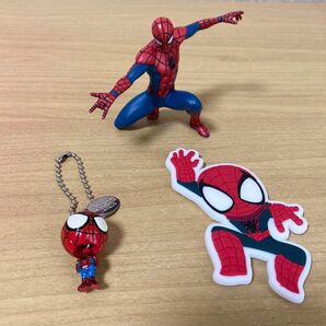 スパイダーマン 3点セット フィギュア・キーホルダー・マグネット USJ ガチャ