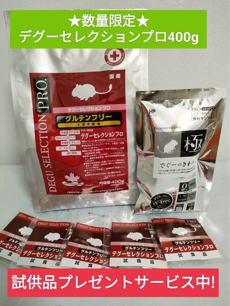デグーセレクションプログルテンフリー400g 試供品付き♪