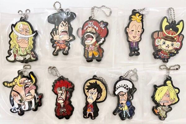 ワンピース 一番くじ 赤鞘九人男 ラバーマスコット ルフィ キッド ロー など ONE PIECE 1番くじ
