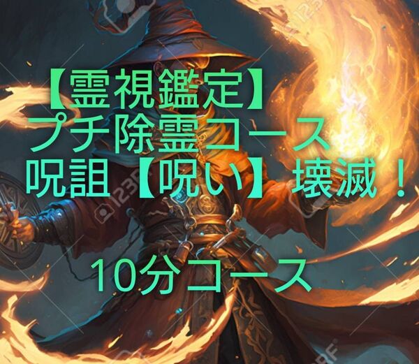 【霊視鑑定】プチ除霊10分コース。呪詛【呪い】消滅!有形。10分コース。良くお読み下さい。